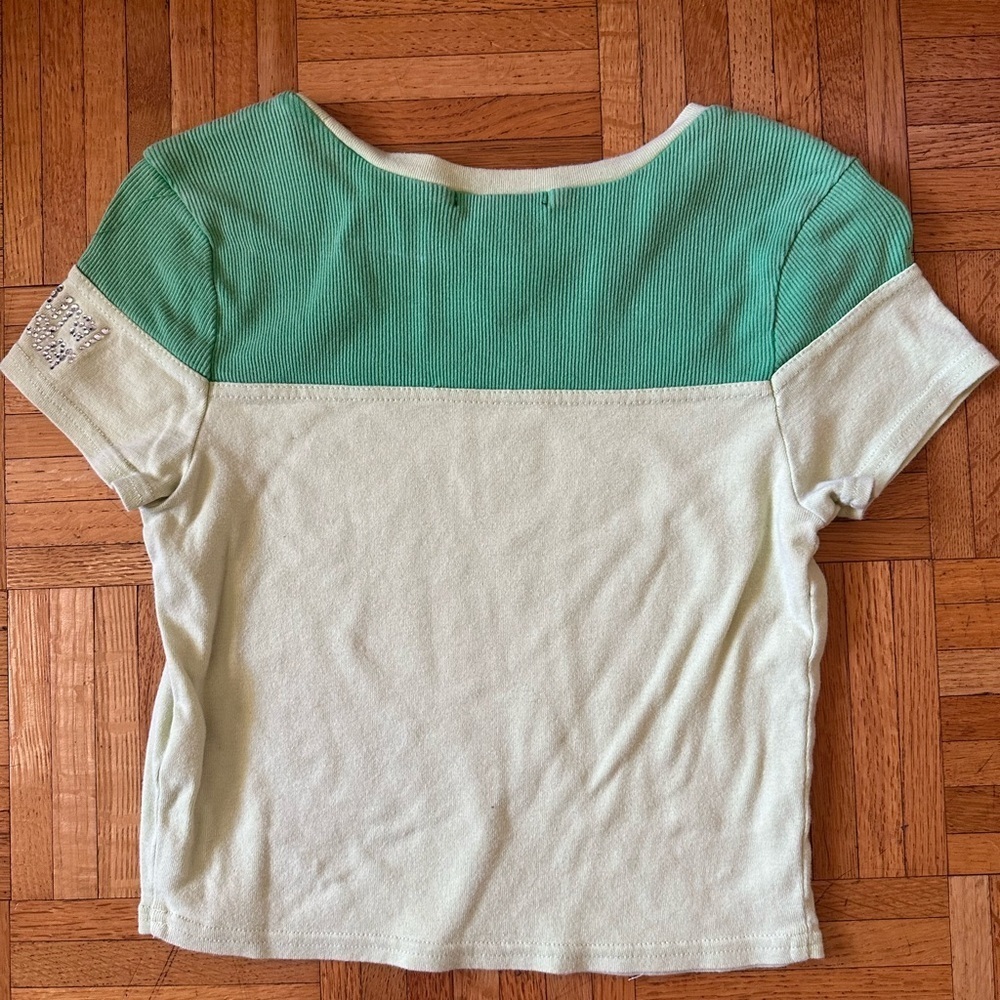 Forever 21 baby tee Y2K aesthetic green - Picture 4 of 4